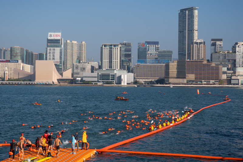 Hong Kong’s annual harbour swim resumes after three years