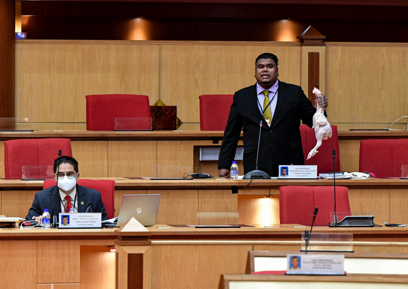 Perak speaker boots chicken stunt assemblyman out of hall