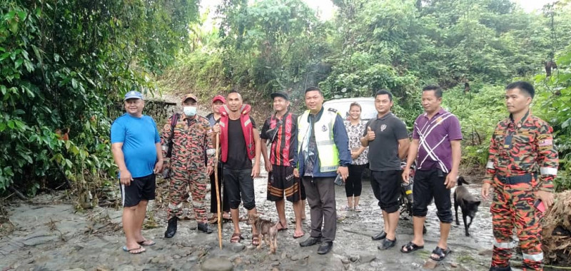 Man, dog miraculously escape after being trapped by flooded river