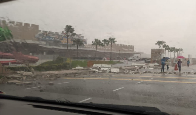 Freak storm decimates concrete structure at Bangi Wonderland