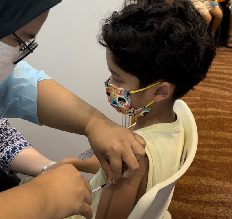 Khairy expresses relief youngest son gets Covid-19 vaccine