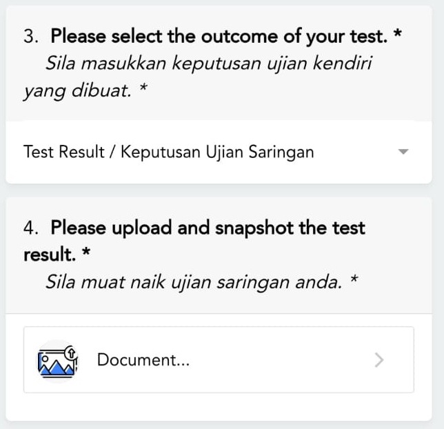 New MySejahtera update requires users to upload photo of test results