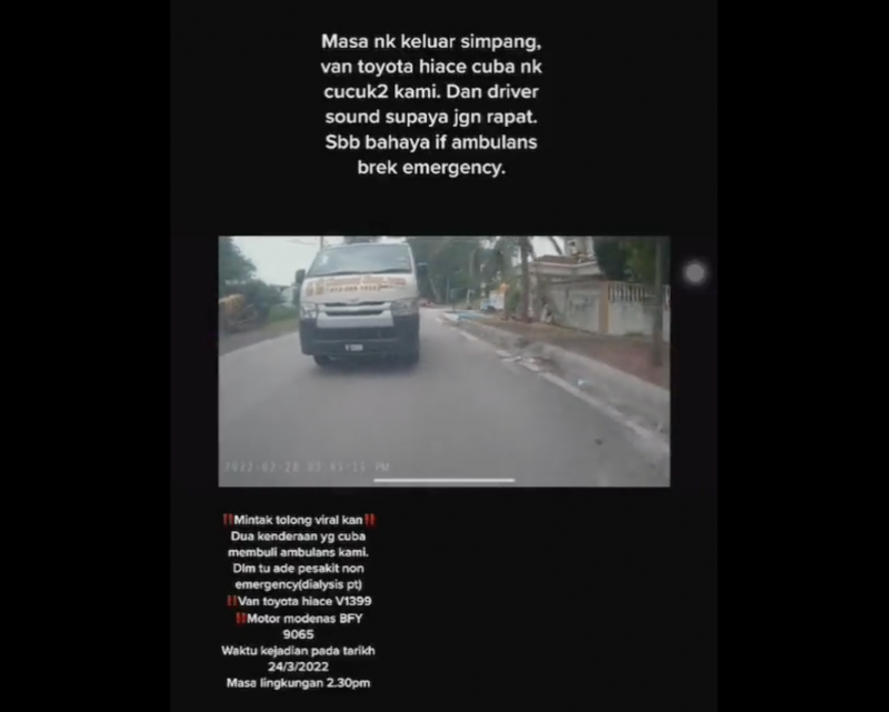 Ambulance driver becomes victim of road bully, viral clip shows