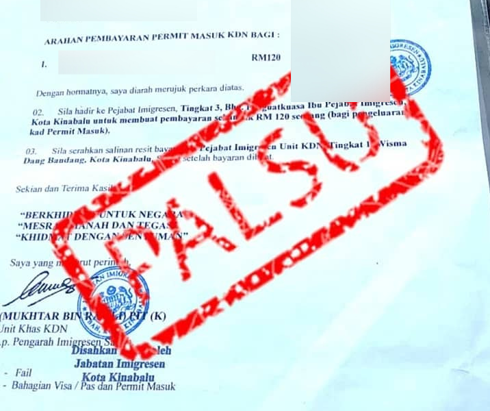 Sabah immigration denies asking for payment to secure entrance permit 