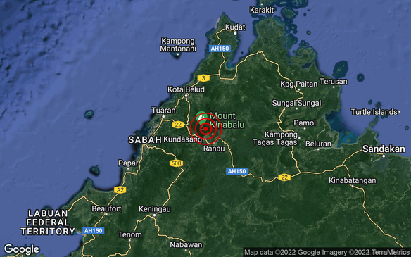 Weak earthquake hits Kundasang, Sabah