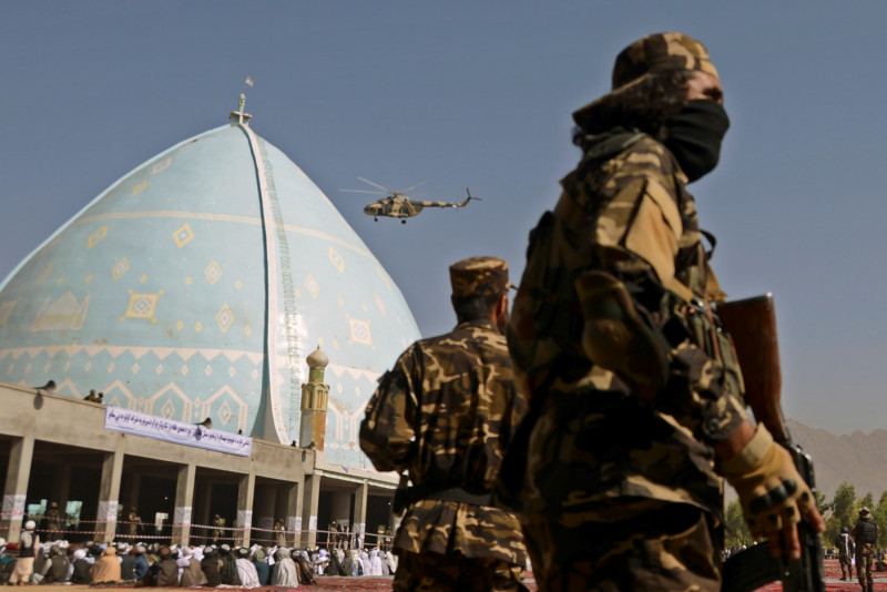 Afghan leader hails ‘security’ in rare appearance to mark Aidilfitri