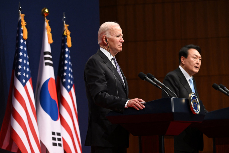 Biden, Yoon consider upping military drills in response to N. Korea threat