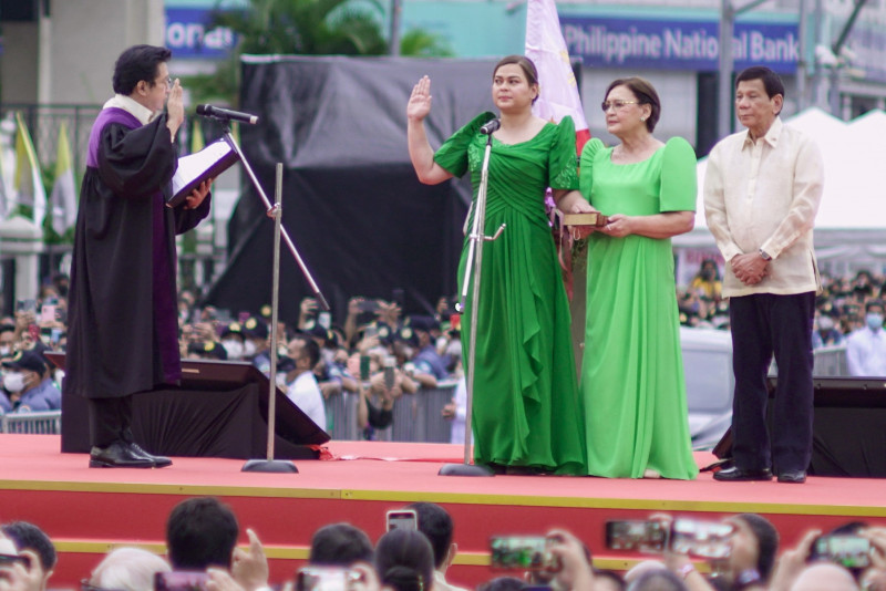 Duterte’s daughter sworn in as Philippines vice president