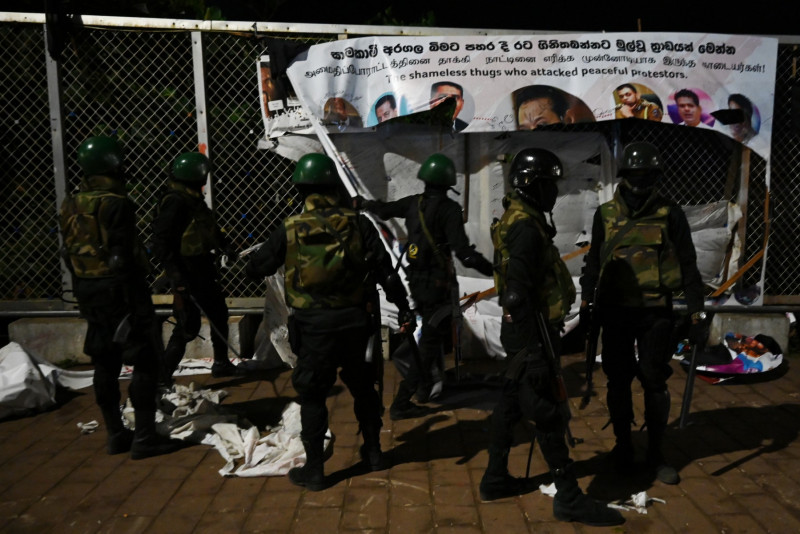 Security forces smash Sri Lanka’s main protest camp