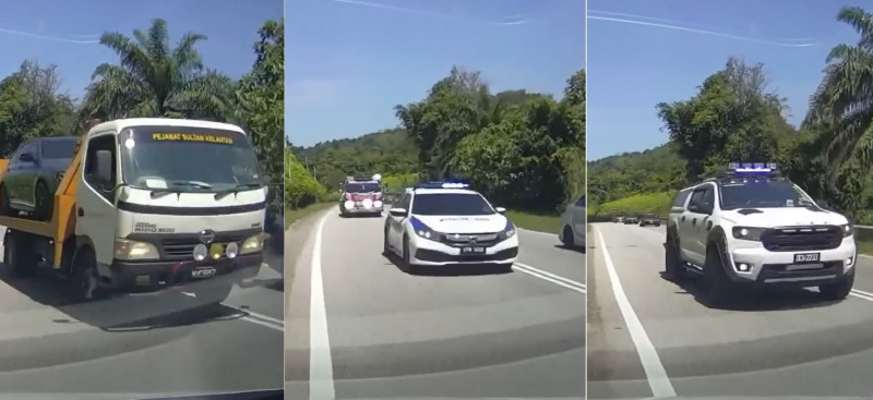 Double line-crossing police escort in viral video broke no laws: cops