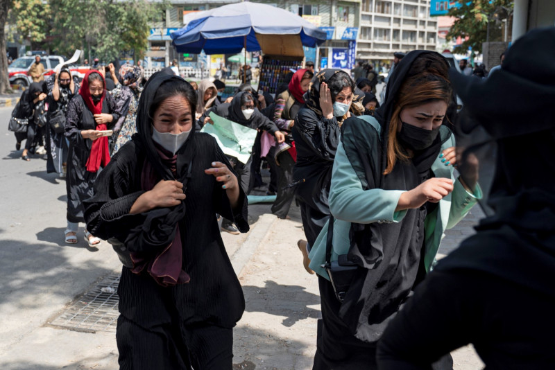 Taliban violently disperse rare women’s protest in Kabul