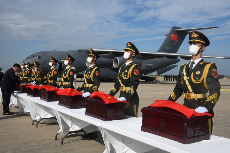 South Korea repatriates remains of 88 Chinese soldiers