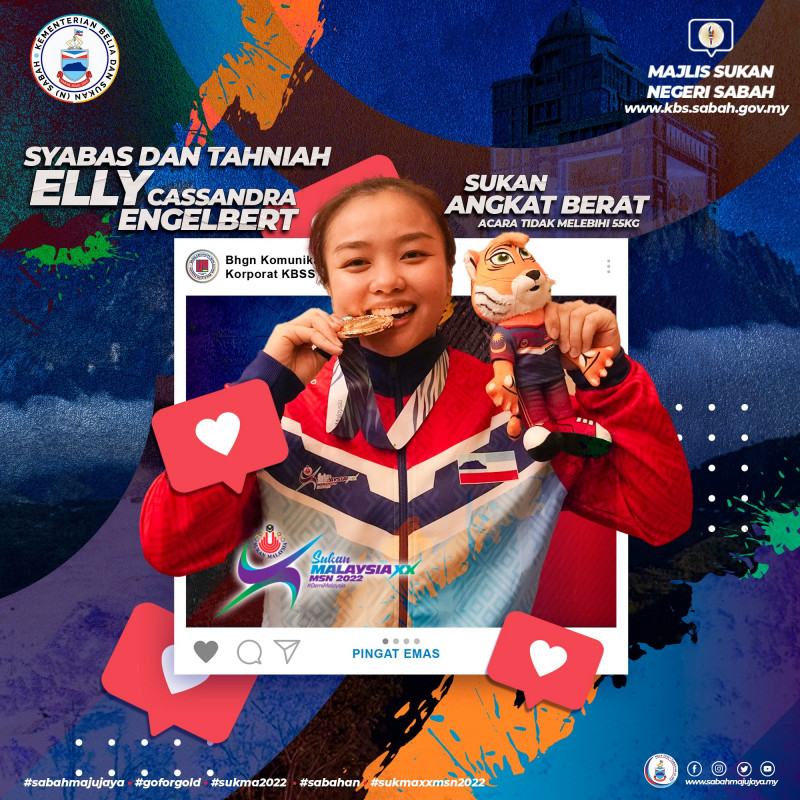 Elly Cassandra gives Sabah first weightlifting gold medal