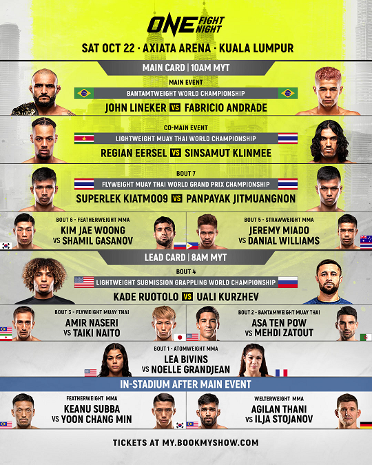 One Championship returns to Malaysia with MMA extravaganza