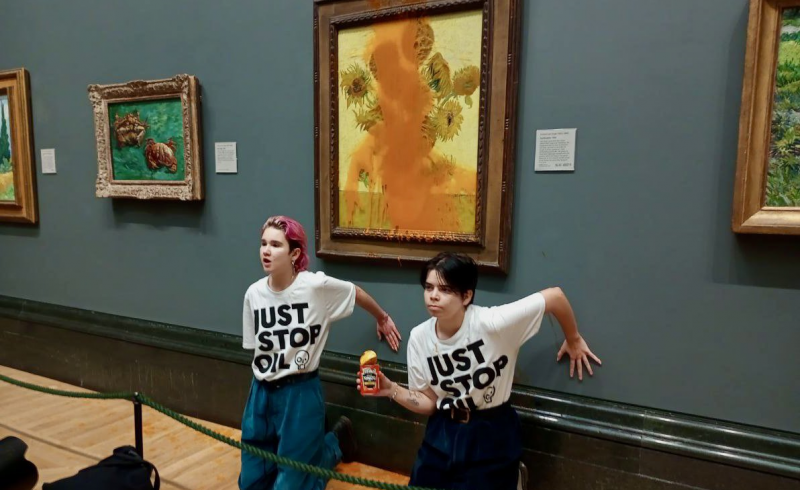 Protesters who threw soup at Van Gogh painting show up in court