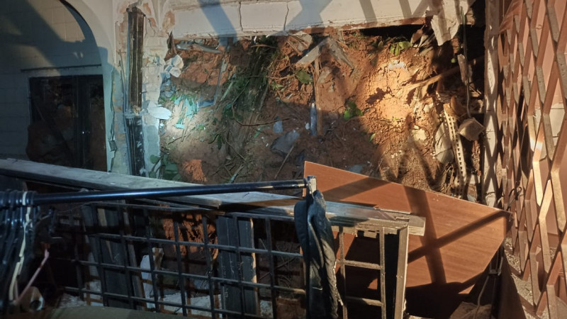 Family in Ampang escapes as bungalow wall collapses in landslide
