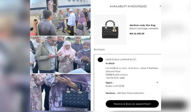 Beg tangan isteri MB didakwa RM26,000, hanya berharga RM300