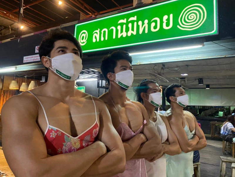 Up against hot Thai guys: PAS, Umno slam event with lingerie-clad men