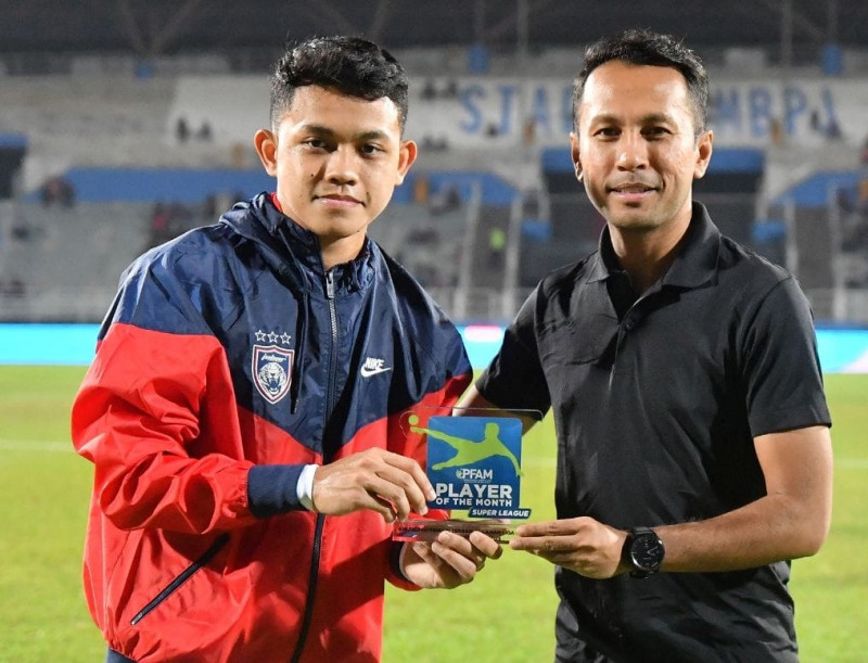 JDT wing wizard Arif Aiman wins PFAM’s best player for Feb-March