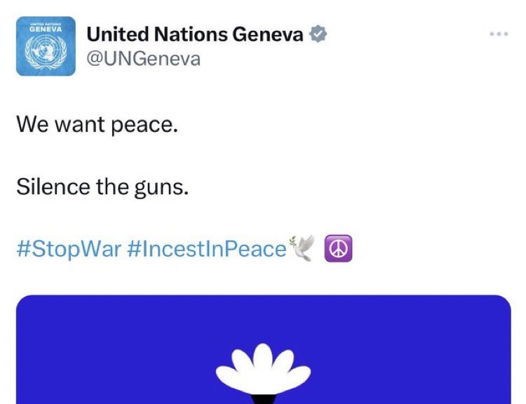Geneva UN accidentally urges #incestinpeace, internet hilarity ensues