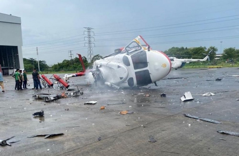 Fire Dept helicopter crashes in Subang, all on board safe