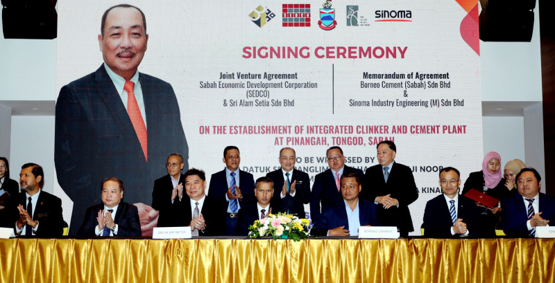 Sabah inks deal to set up cement plant in Tongod’s interior