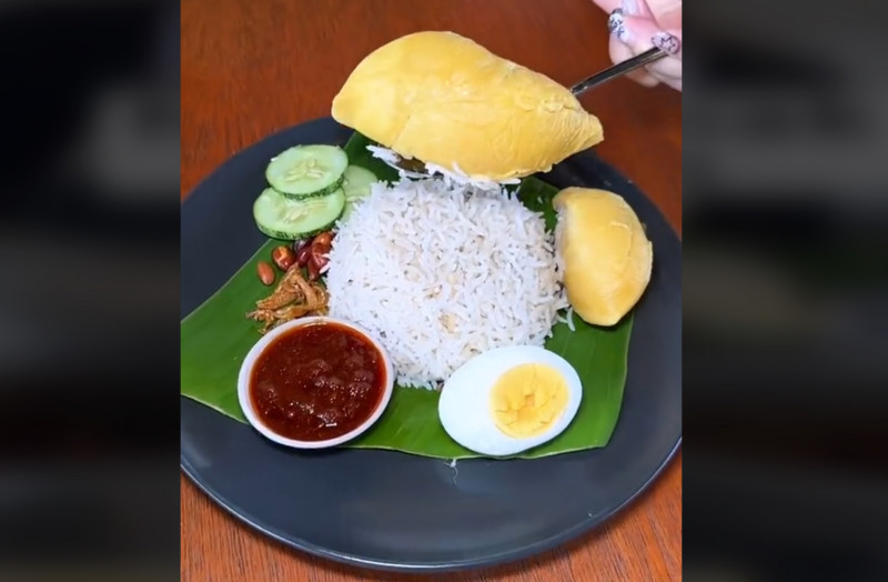 Fusion at its best, or worst? Nasi lemak durian makes appearance