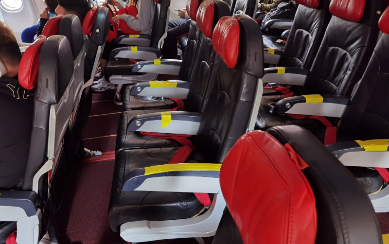 AirAsia X uses vinyl tape on seats due to spare parts shortage