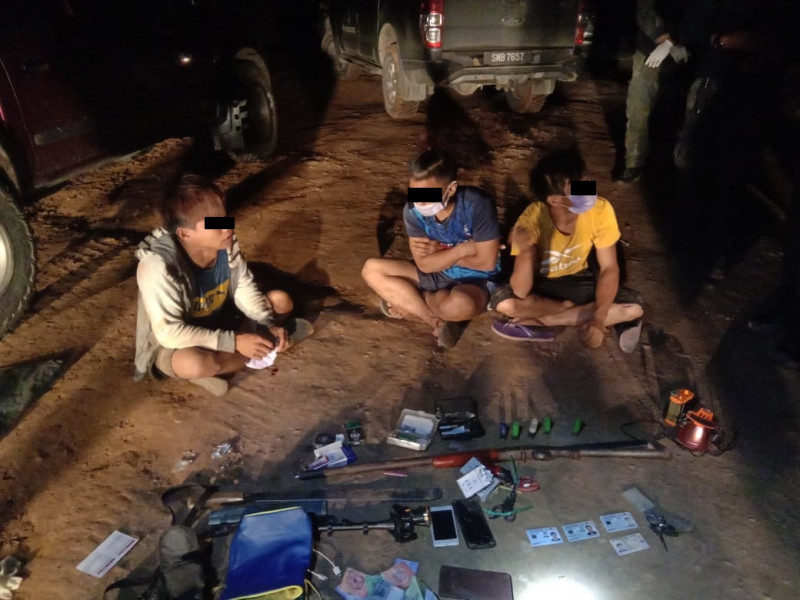 3 locals nabbed in Sepulut on suspected poaching