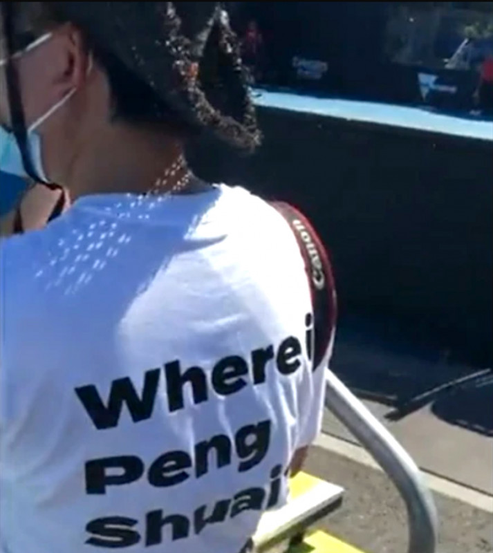Australian Open defends ban, requests removal of ‘Where is Peng Shuai?’ t-shirt