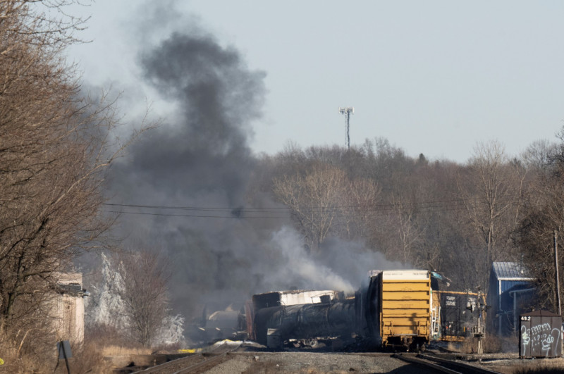 Residents near toxic US train crash told water ‘safe’ to drink