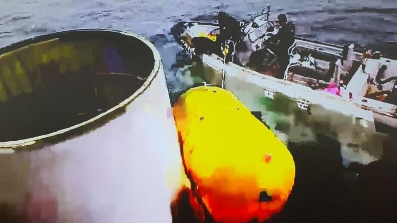 North Korea spy satellite crashes into sea