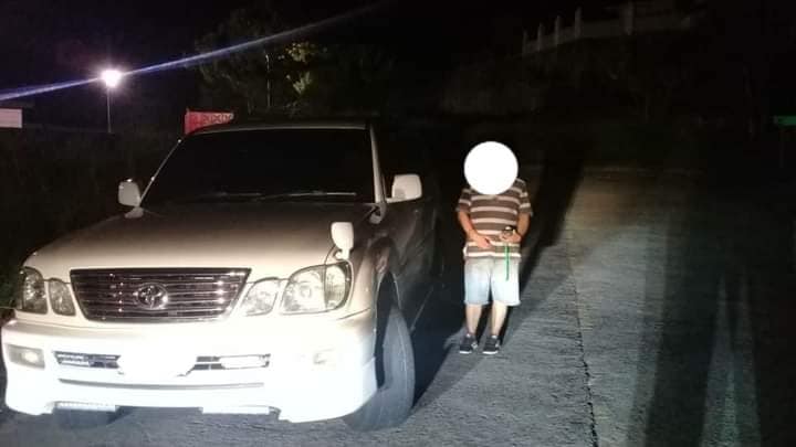 Land Cruiser goes on joyride through Sandakan town, in reverse