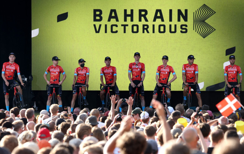 Danish police raid hotel of Tour de France team Bahrain-Victorious