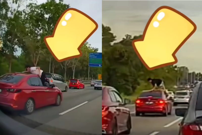 Police nab ‘stuntmen’ who climbed over car roof on highway