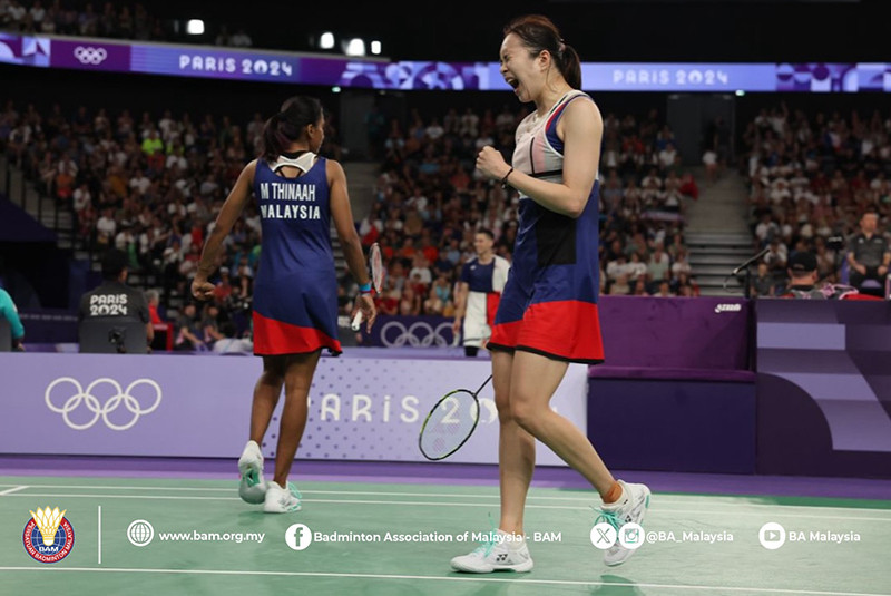 Pearly-Thinaah become first Malaysian women's pair to reach Olympic semis
