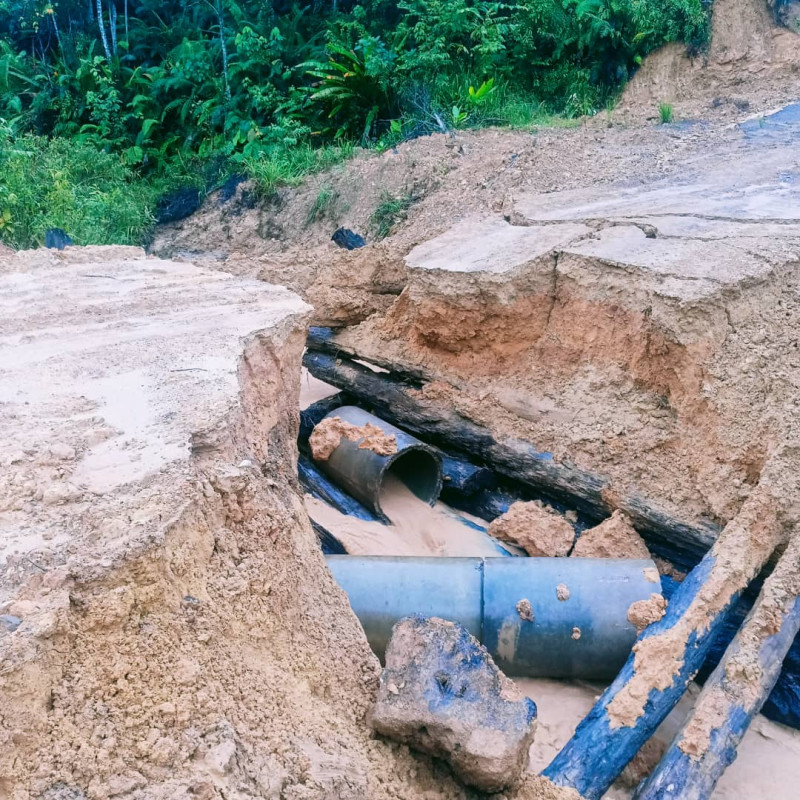 Alternative access underway after landslide cuts off remote Nabawan village