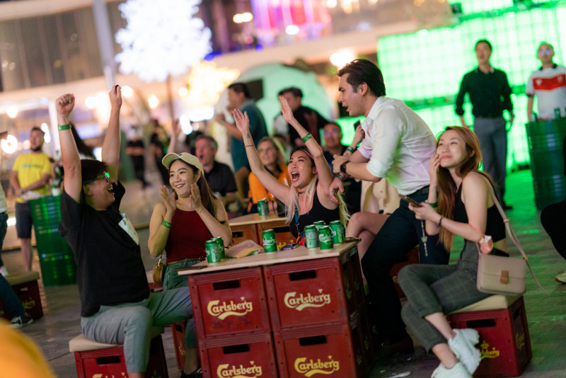 Nearly 400 fans in Pavilion viewing party celebrate Japan’s victory against Germany