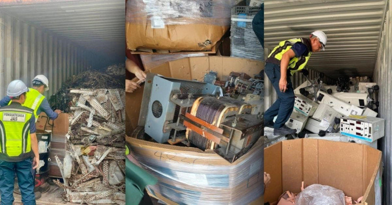 Massive haul of illegal e-waste seized at Port Klang
