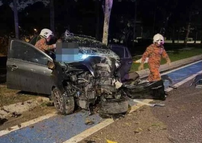 Young girl killed, two injured after car crashes in Johor suburb