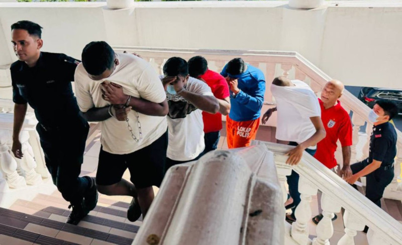Four men denied bail after pleading not guilty to temple machete attack in Jelutong
