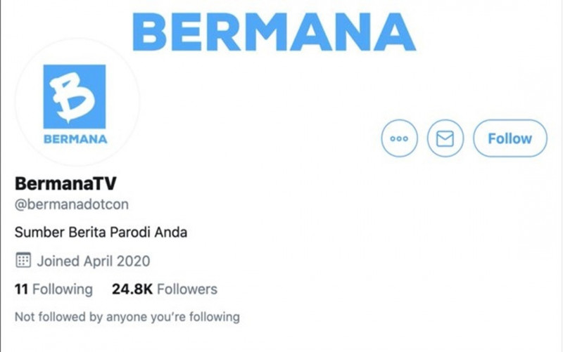 Twitter suspends BernamaTV parody account