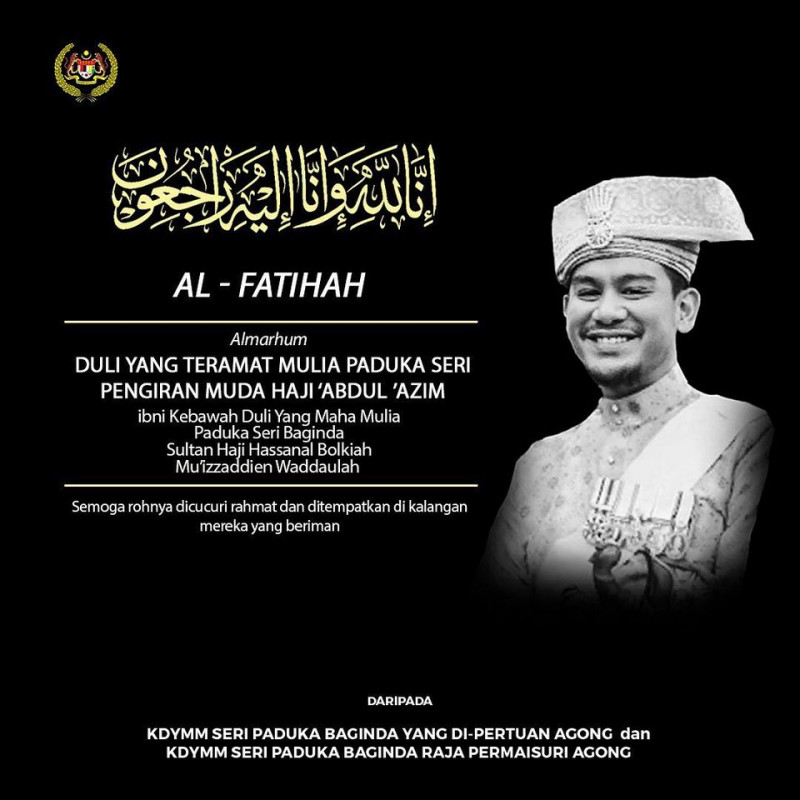 Brunei's Prince Azim dies at 38