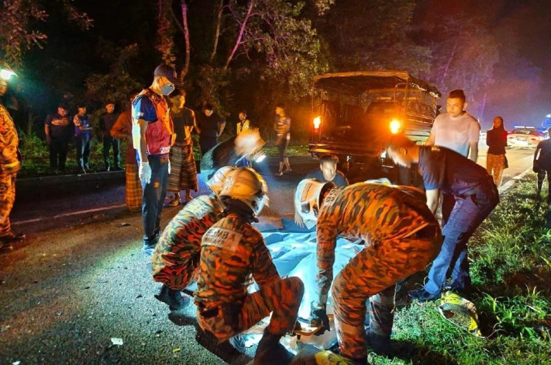 One killed, three injured in early morning two-car collision on Baling–Grik road