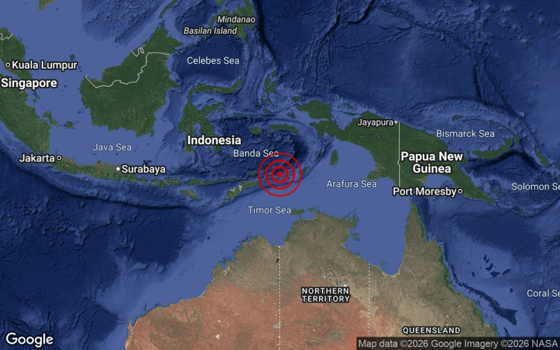 Moderate earthquake strikes Banda Sea, no tsunami threat to Malaysia