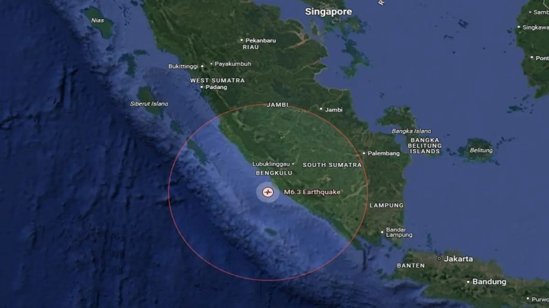 Magnitude 6.3 earthquake strikes Bengkulu, damaging 34 homes