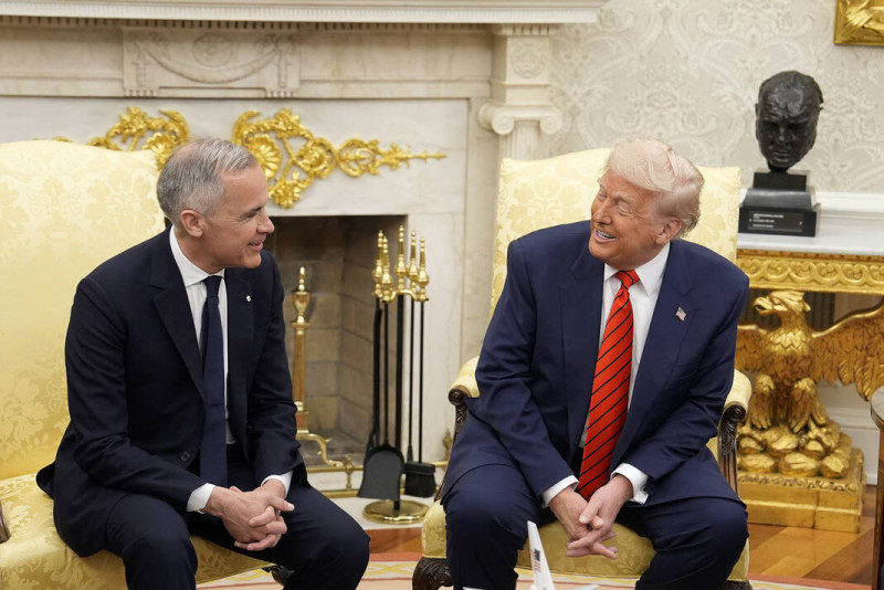 Carney stresses Canada will never be for sale in first meeting with Trump