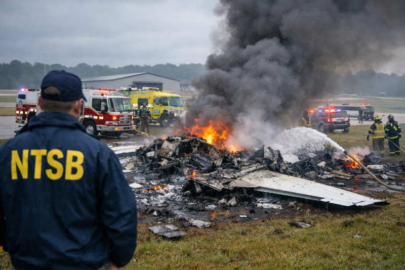 Seven killed as business jet crashes in North Carolina