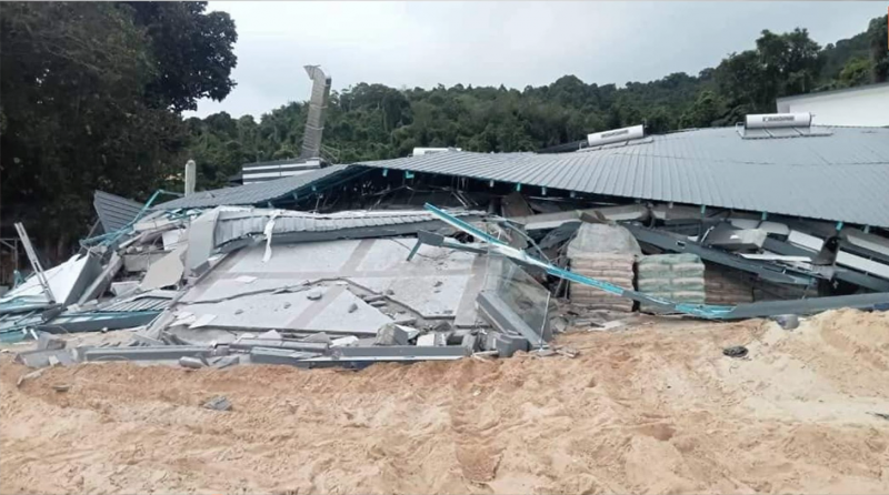 Body of worker recovered under rubble of collapsed Perhentian building