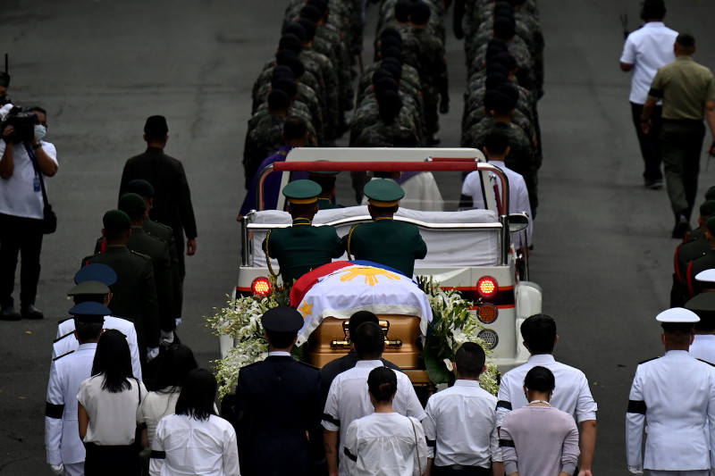 Ex-Philippines president Ramos laid to rest at Heroes Cemetery